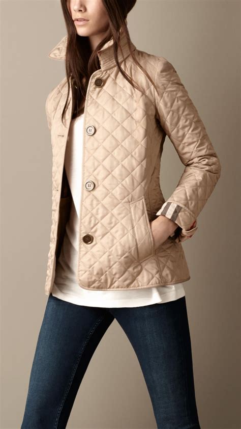 burberry quilted jacket beige|burberry quilted jacket sale women.